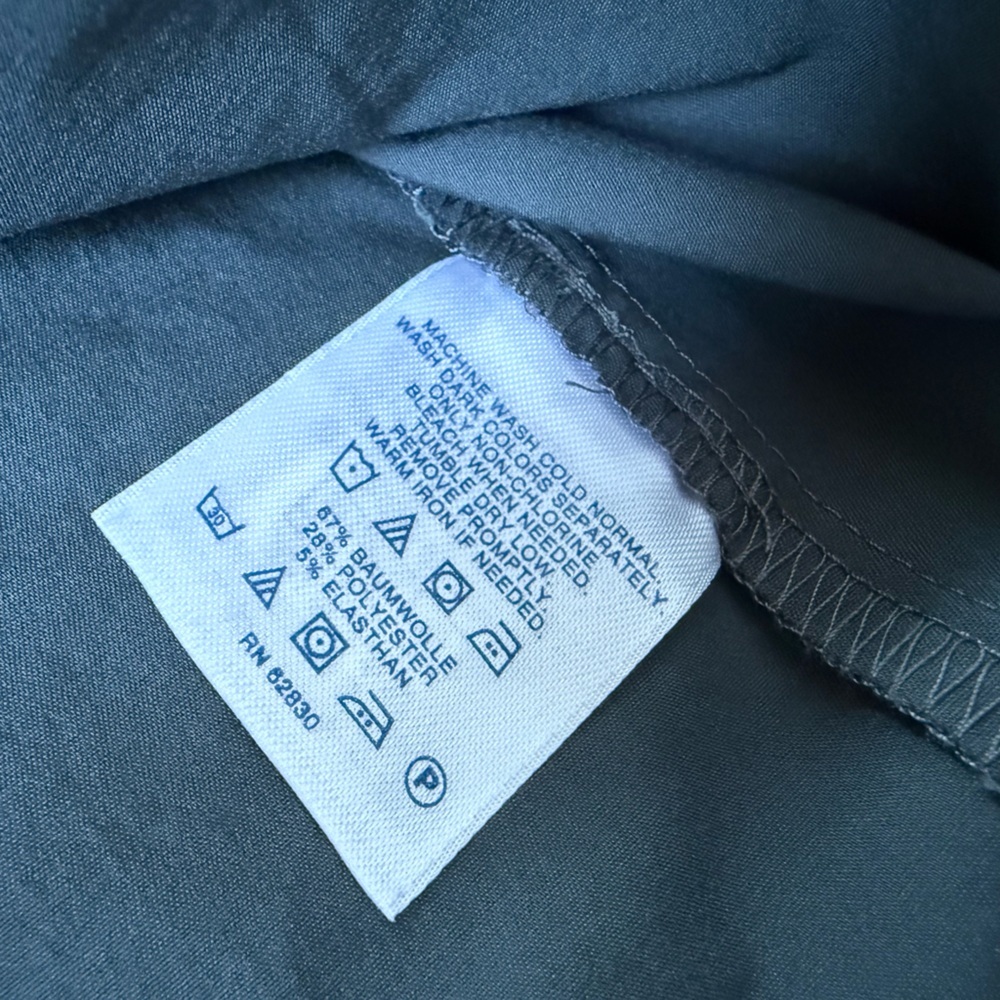 Lands’ End Cotton Blend Belted Midi Dress Grayish Green Women’s Size 18 NWOT - Picture 8 of 12